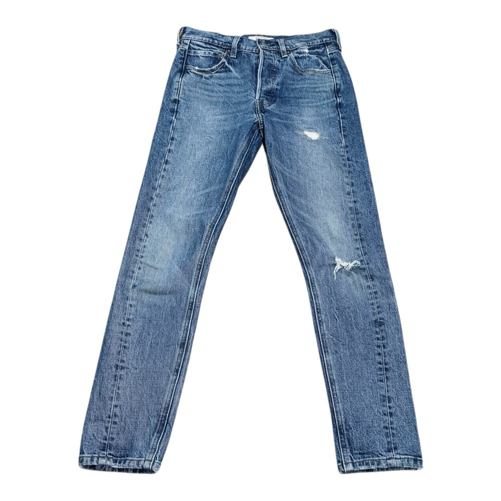 Levi’s Altered 501 Button Fly Skinny Jean Medium Wash With Distressing - Picture 3 of 8